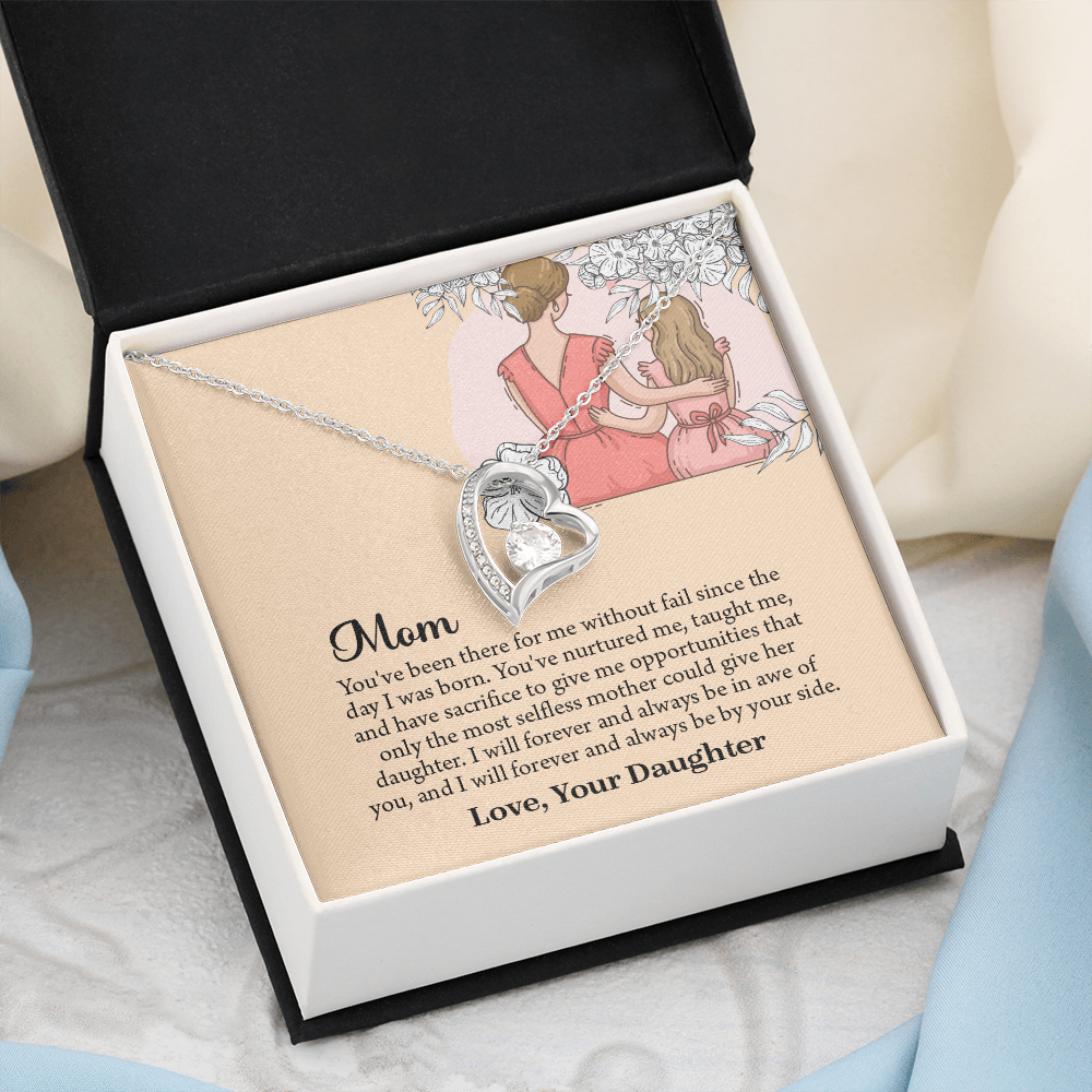 Mom Necklace, Mom Birthday Gift from Daughter, Mothers Day Necklace, Message Card Jewelry For Mom