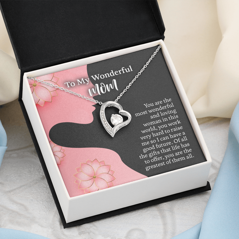 To My Wonderful Mom Necklace, Mothers Day Gift for Mom, Thoughtful Present from Son, Mom Necklace From daughter