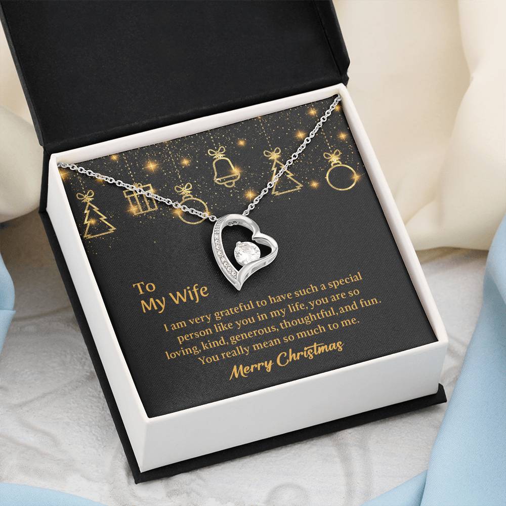 To My  Wife Forever Love Necklace with Message Card,  Christmas gift for Wife, Gift for Wife, Gift from Husband