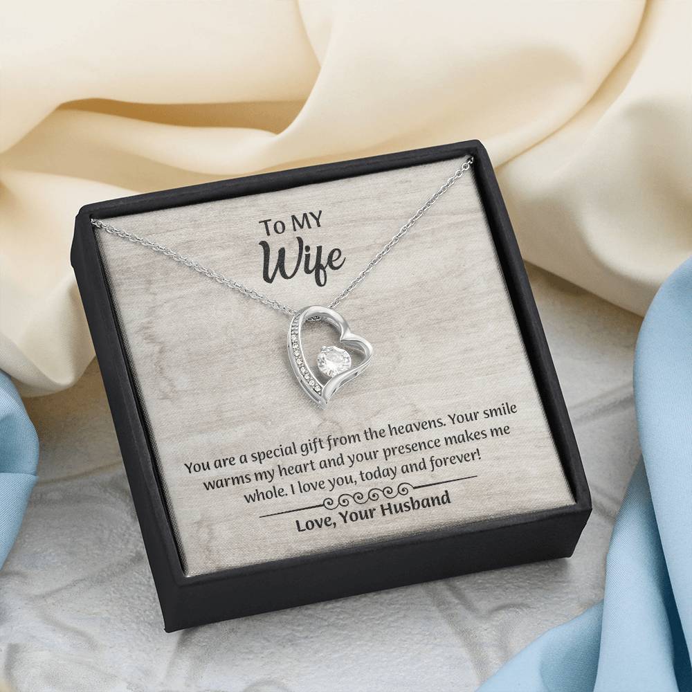 To My Wife Forever Love Necklace, Wife Jewelry, Romantic Anniversary Gift for Wife, Wife Birthday Gift, Necklace for Wife