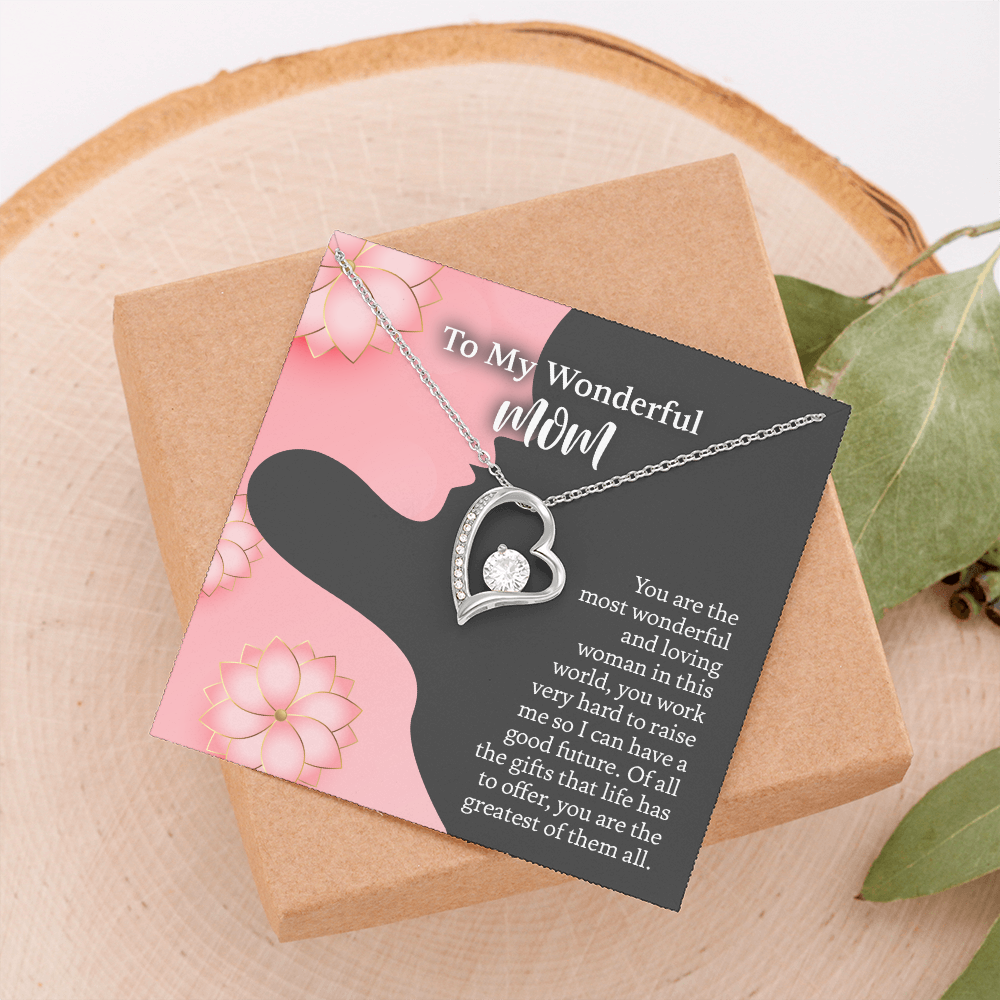 To My Wonderful Mom Necklace, Mothers Day Gift for Mom, Thoughtful Present from Son, Mom Necklace From daughter