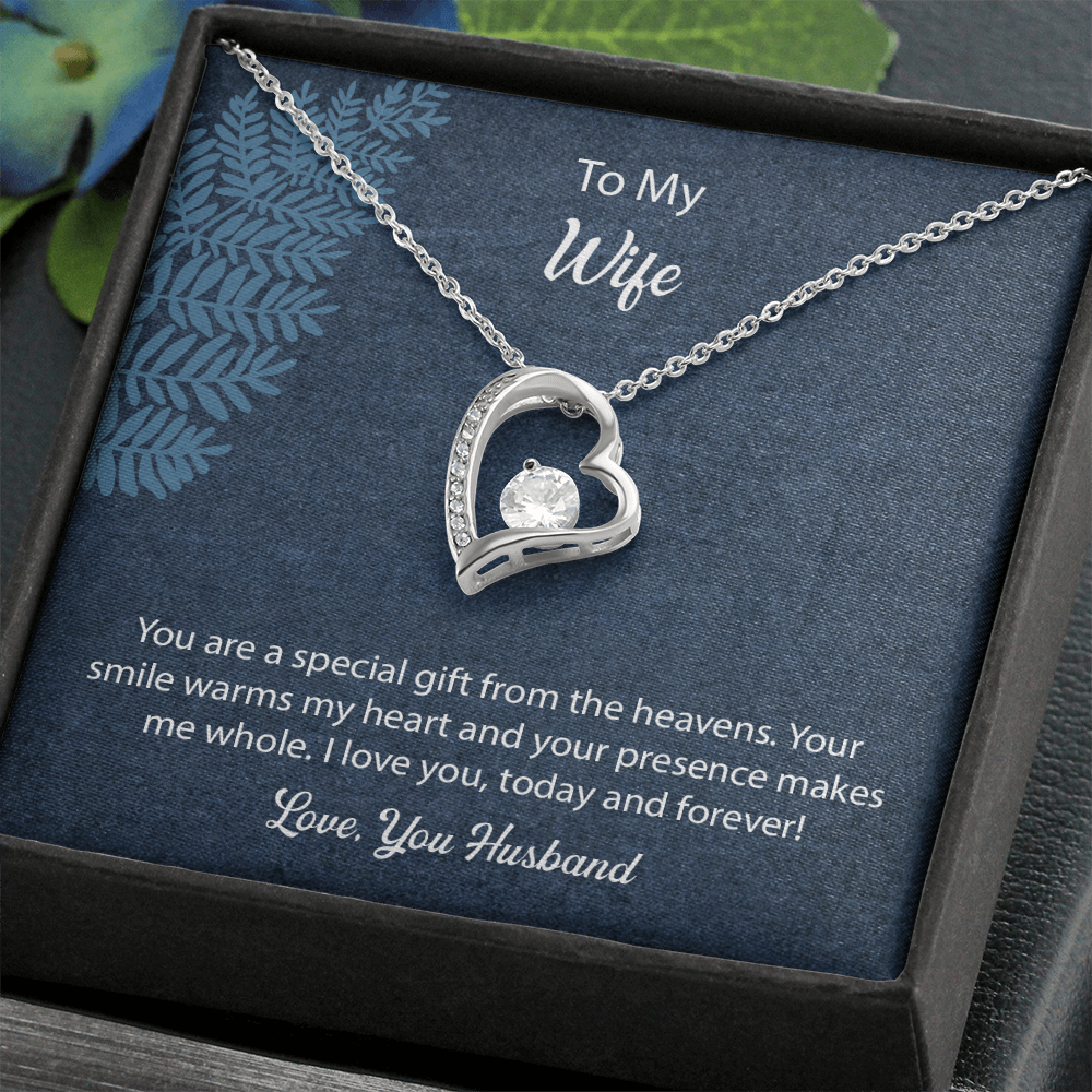 To My Wife Forever Love Necklace, Jewelry For Wife, Anniversary Gift For Wife, Wife Birthday Gift, Necklace For Wife