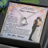 To My Wife Anniversary Necklace, Anniversary Gift for Wife, Wife Gift From Husband, Gift For Anniversary