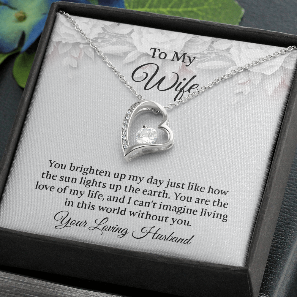 To My Wife Forever Love Necklace, Wife Jewelry, Necklace for Wife, Anniversary Gift for Wife, Wife Birthday Gift