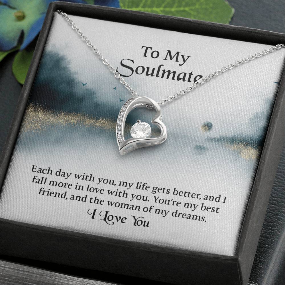 UNIDAZE To My Soulmate Necklace Gift for Her, Soulmate Jewelry for Wife, Birthday Gifts from Husband, Soulmate Gift ShineOn Fulfillment C30025TG C30025TR lx-C30025 PB23-WOOD PT-781 TNM-1 USER-188348