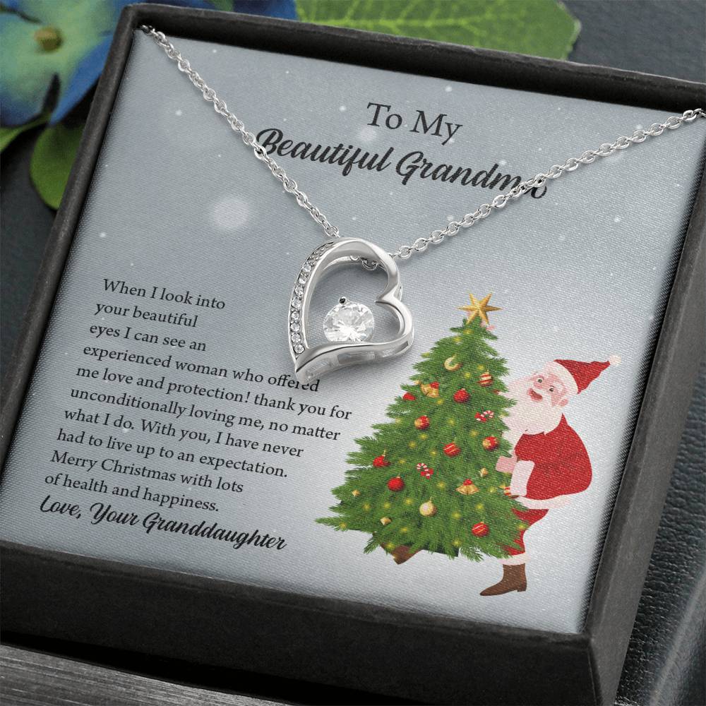 To My Beautiful Grandma Christmas  Forever Love Necklace, Grandma Gift, Gift For Grandma from Granddaughter, Grandma Necklace, Grandma, New Grandma