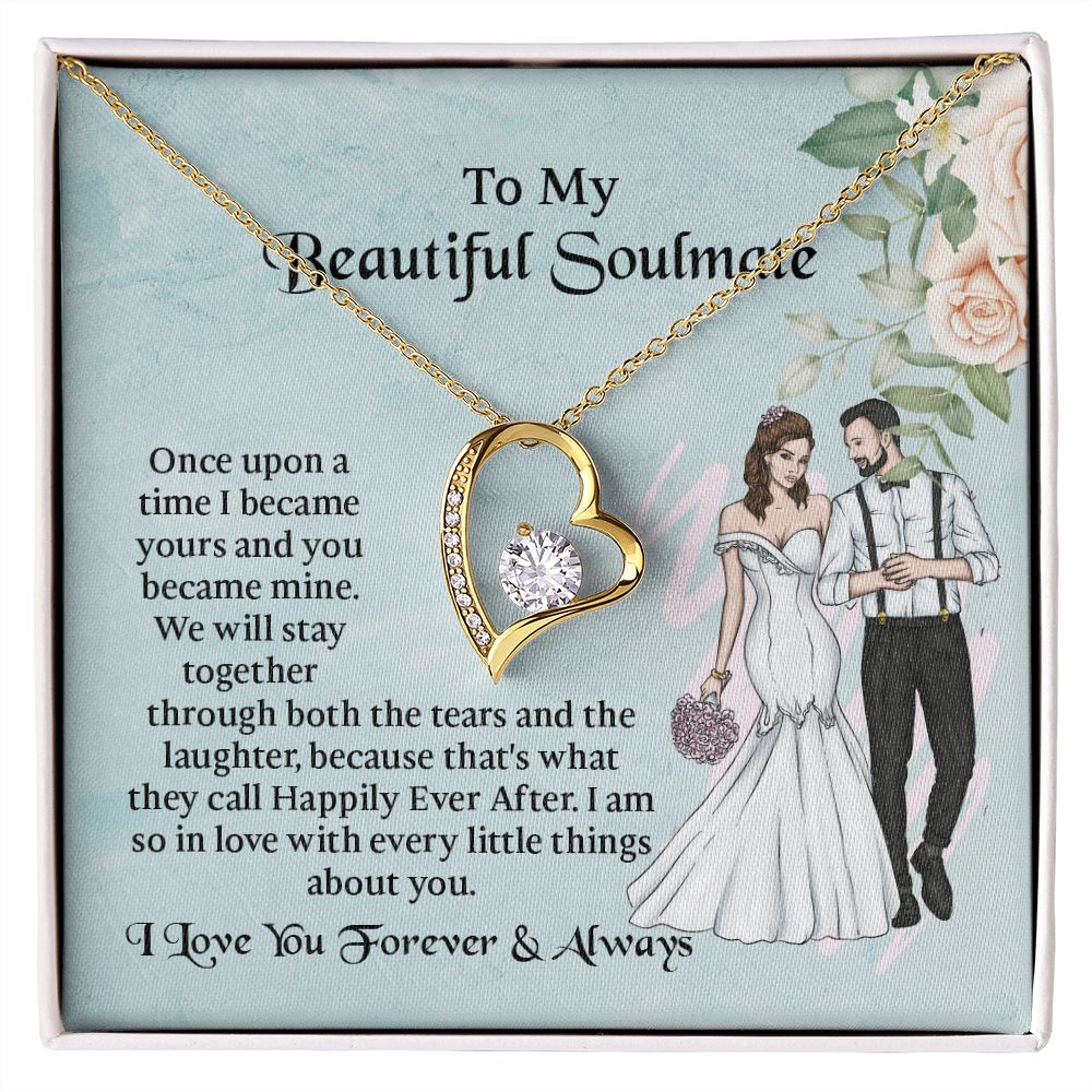 UNIDAZE To My Soulmate Necklace, Forever Love Necklace, Birthday Gift For Her, Valentine Gifts For Her, Gift For Soulmate, Gift For Wife Girlfriend ShineOn Fulfillment C30025TG C30025TR lx-C30025 PB23-WOOD PT-781 TNM-1 USER-188348