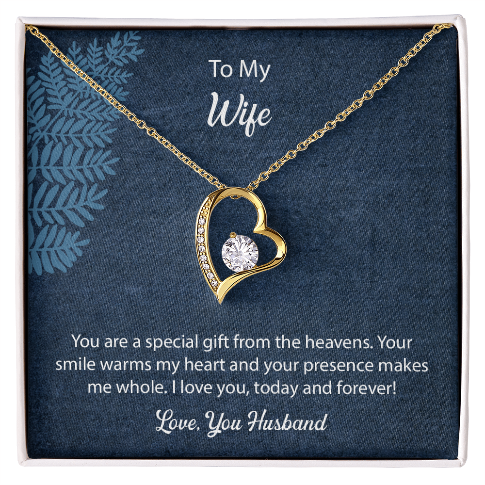 To My Wife Forever Love Necklace, Jewelry For Wife, Anniversary Gift For Wife, Wife Birthday Gift, Necklace For Wife