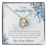 Forever Love Necklace for Wife, Necklace Gift From Husband, Romantic Anniversary gift for Wife, Wife Birthday Gift