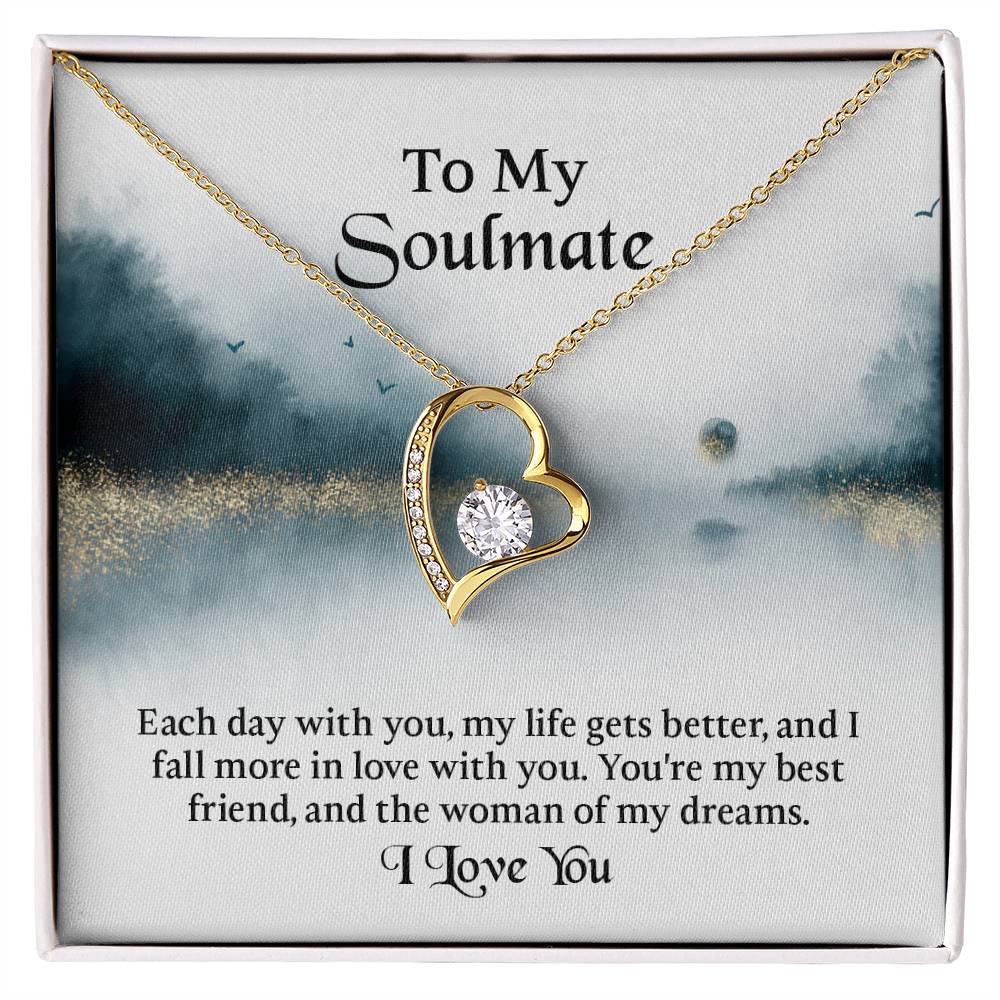 UNIDAZE To My Soulmate Necklace Gift for Her, Soulmate Jewelry for Wife, Birthday Gifts from Husband, Soulmate Gift ShineOn Fulfillment C30025TG C30025TR lx-C30025 PB23-WOOD PT-781 TNM-1 USER-188348