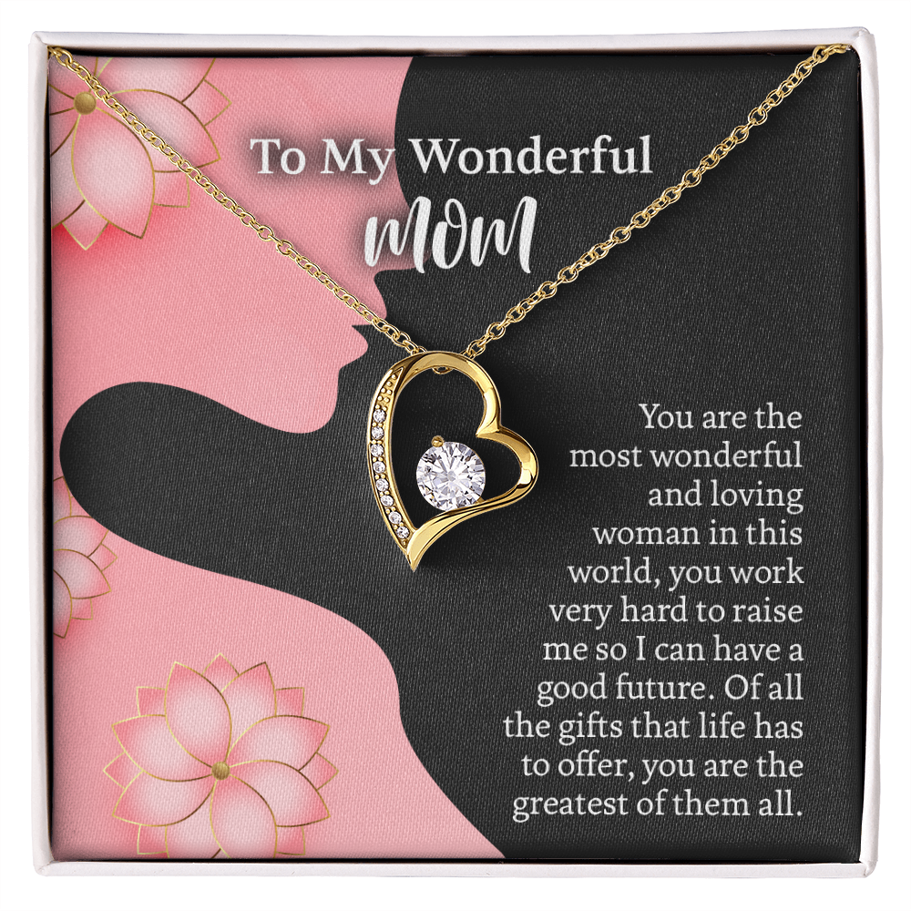 To My Wonderful Mom Necklace, Mothers Day Gift for Mom, Thoughtful Present from Son, Mom Necklace From daughter