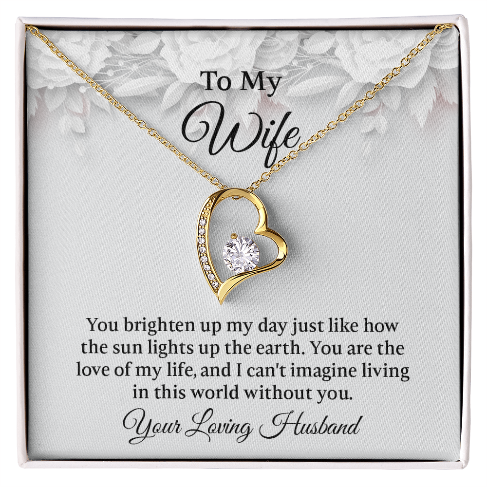 To My Wife Forever Love Necklace, Wife Jewelry, Necklace for Wife, Anniversary Gift for Wife, Wife Birthday Gift