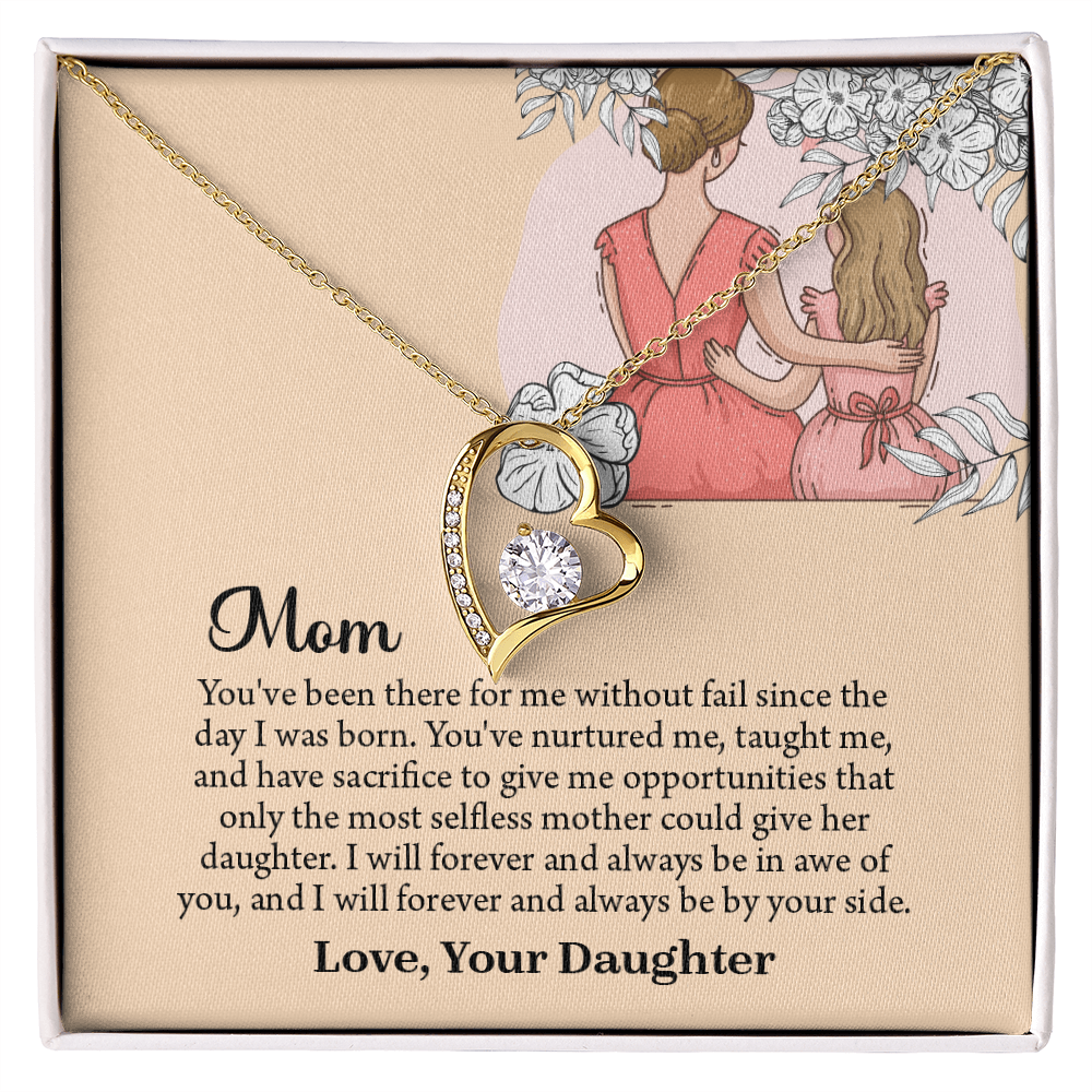 Mom Necklace, Mom Birthday Gift from Daughter, Mothers Day Necklace, Message Card Jewelry For Mom