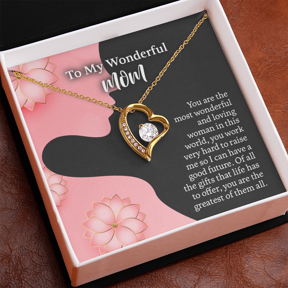 To My Wonderful Mom Necklace, Mothers Day Gift for Mom, Thoughtful Present from Son, Mom Necklace From daughter