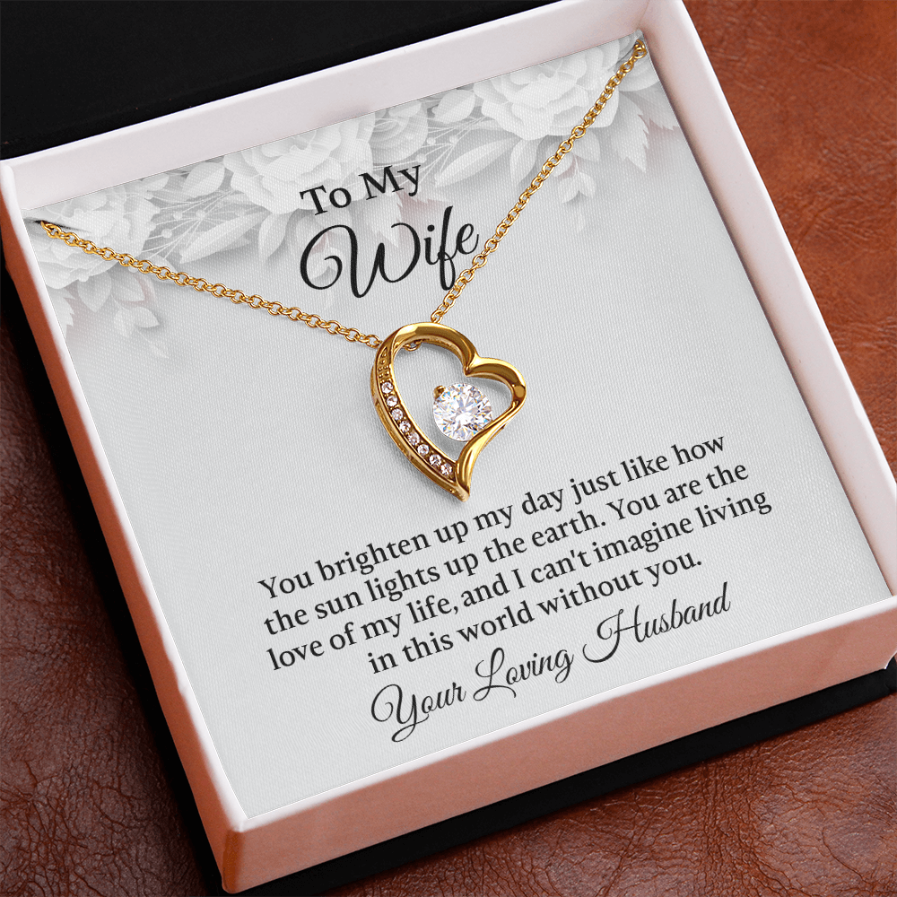 To My Wife Forever Love Necklace, Wife Jewelry, Necklace for Wife, Anniversary Gift for Wife, Wife Birthday Gift