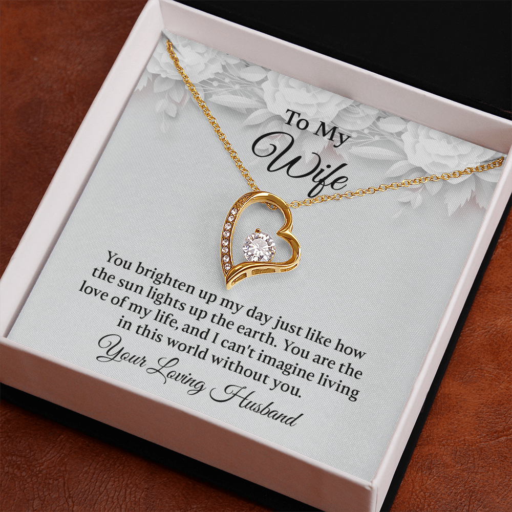 To My Wife Forever Love Necklace, Wife Jewelry, Necklace for Wife, Anniversary Gift for Wife, Wife Birthday Gift