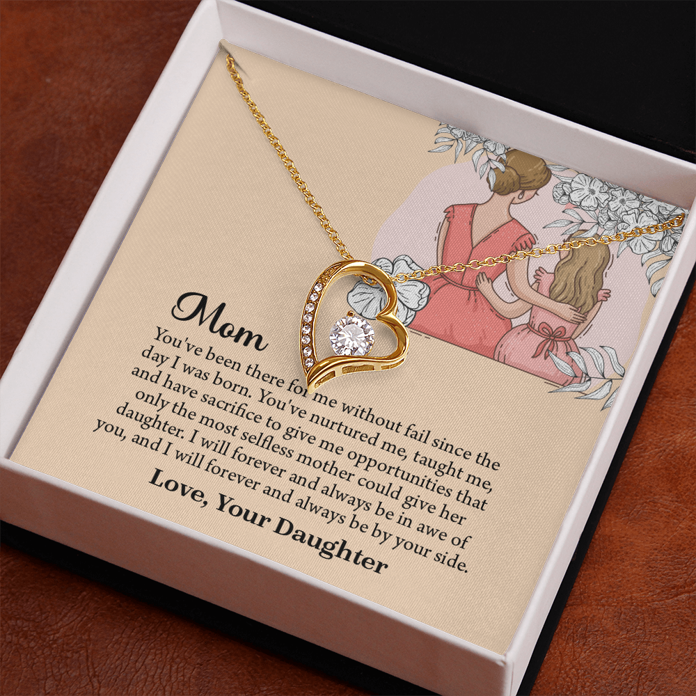 Mom Necklace, Mom Birthday Gift from Daughter, Mothers Day Necklace, Message Card Jewelry For Mom