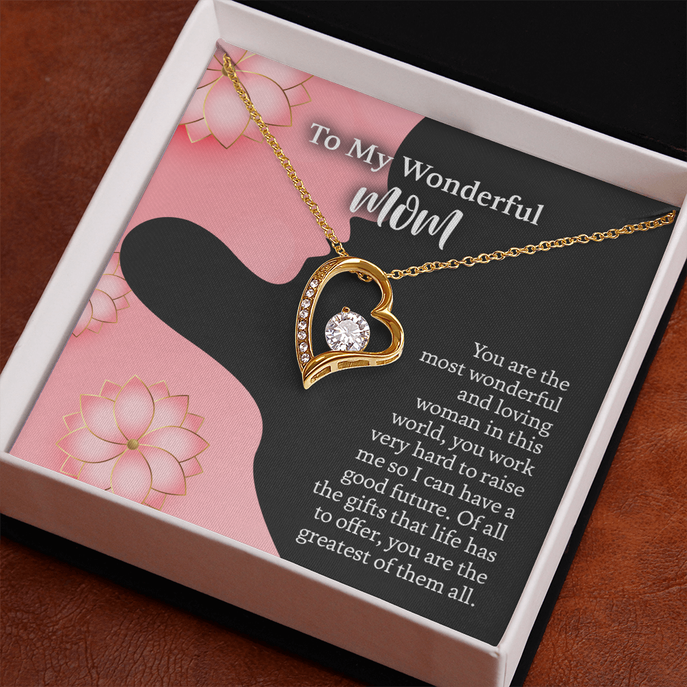 To My Wonderful Mom Necklace, Mothers Day Gift for Mom, Thoughtful Present from Son, Mom Necklace From daughter