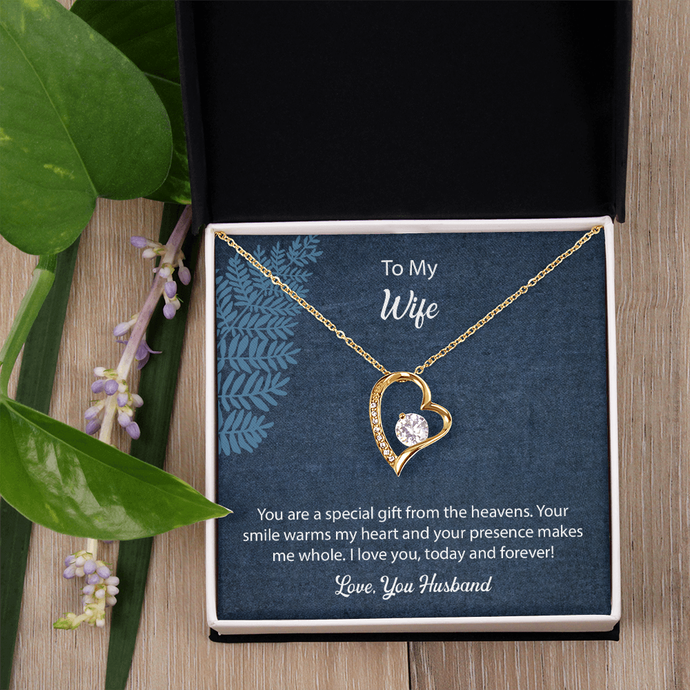 To My Wife Forever Love Necklace, Jewelry For Wife, Anniversary Gift For Wife, Wife Birthday Gift, Necklace For Wife