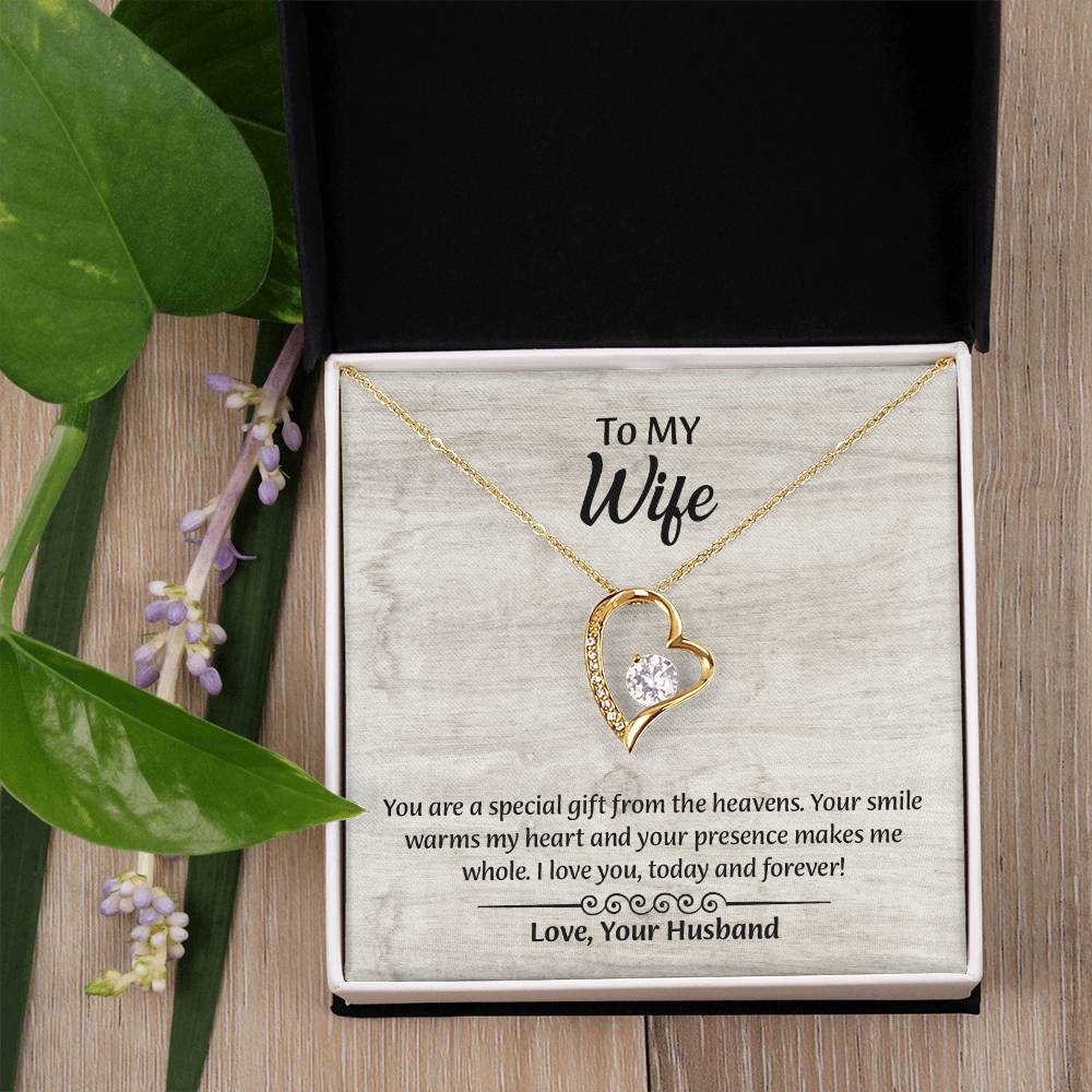 To My Wife Forever Love Necklace, Wife Jewelry, Romantic Anniversary Gift for Wife, Wife Birthday Gift, Necklace for Wife