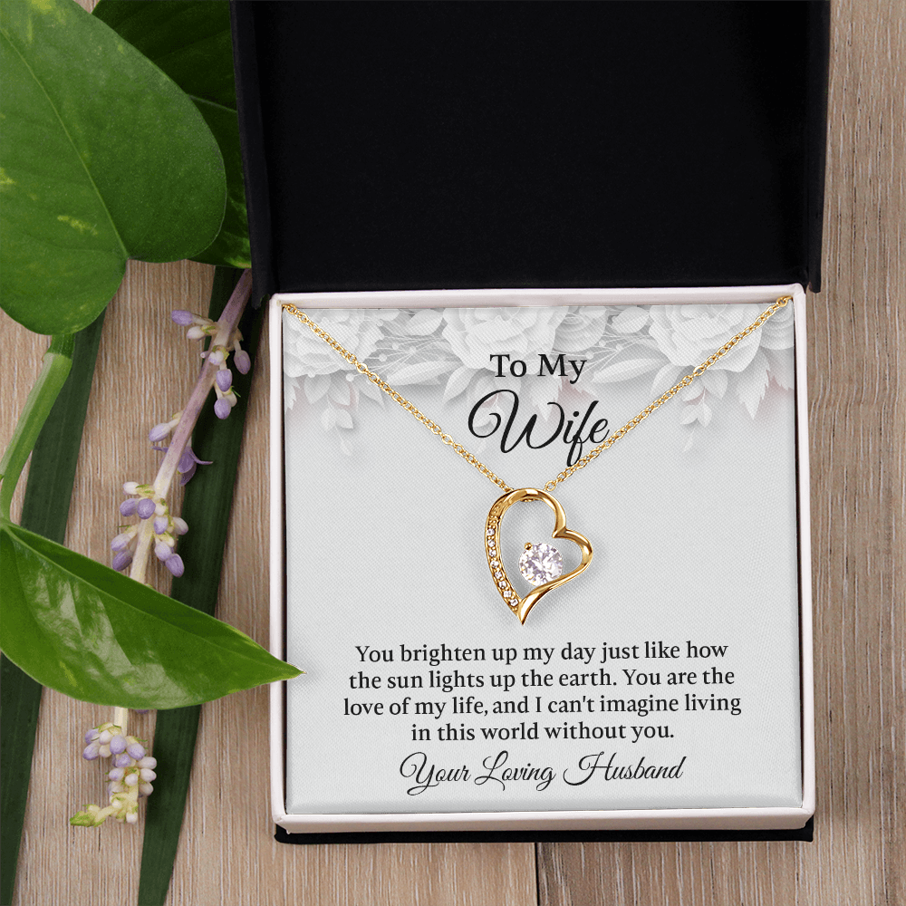 To My Wife Forever Love Necklace, Wife Jewelry, Necklace for Wife, Anniversary Gift for Wife, Wife Birthday Gift