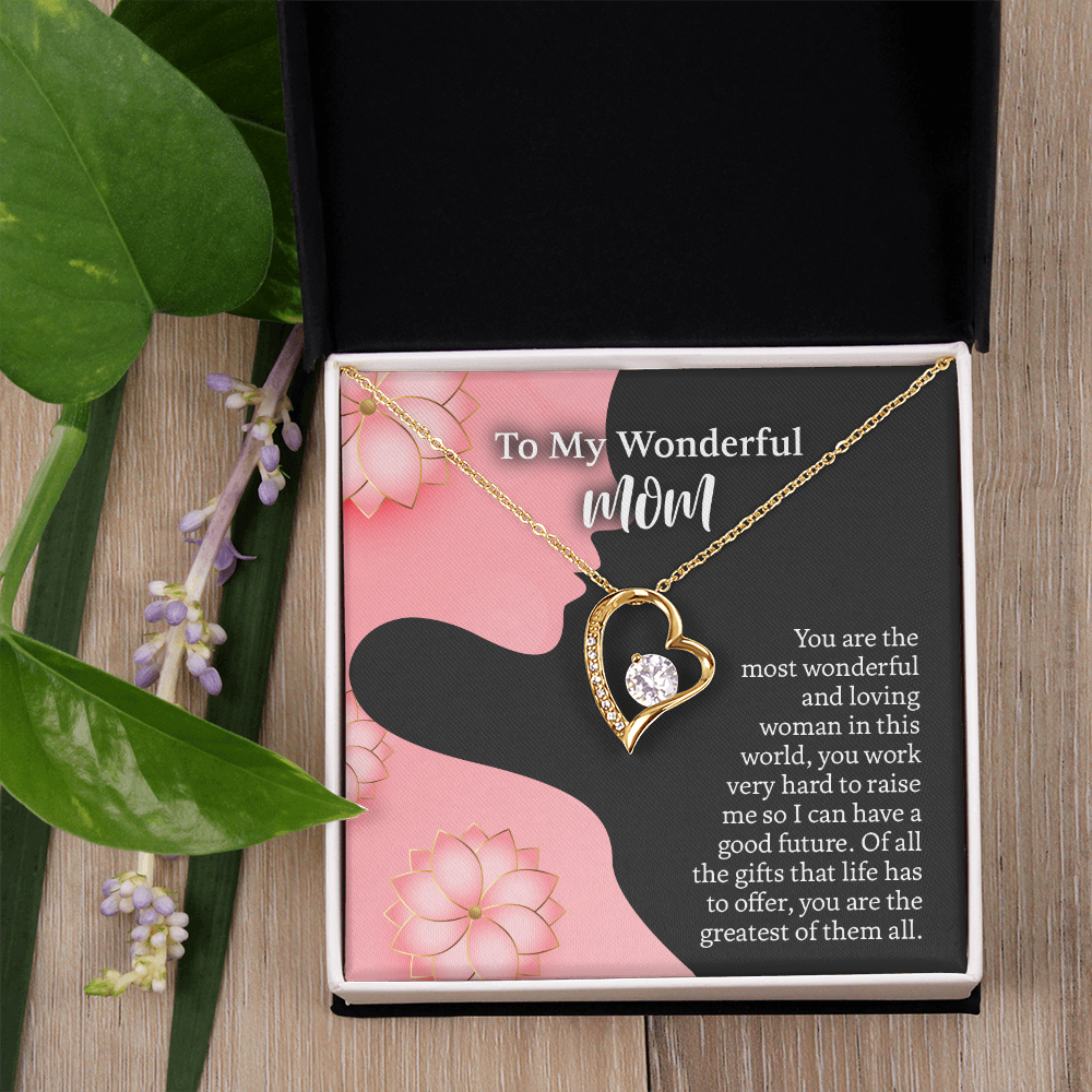To My Wonderful Mom Necklace, Mothers Day Gift for Mom, Thoughtful Present from Son, Mom Necklace From daughter