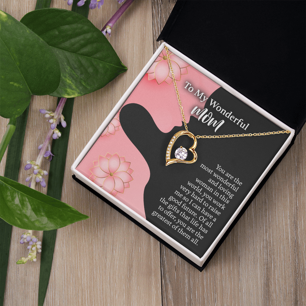 To My Wonderful Mom Necklace, Mothers Day Gift for Mom, Thoughtful Present from Son, Mom Necklace From daughter