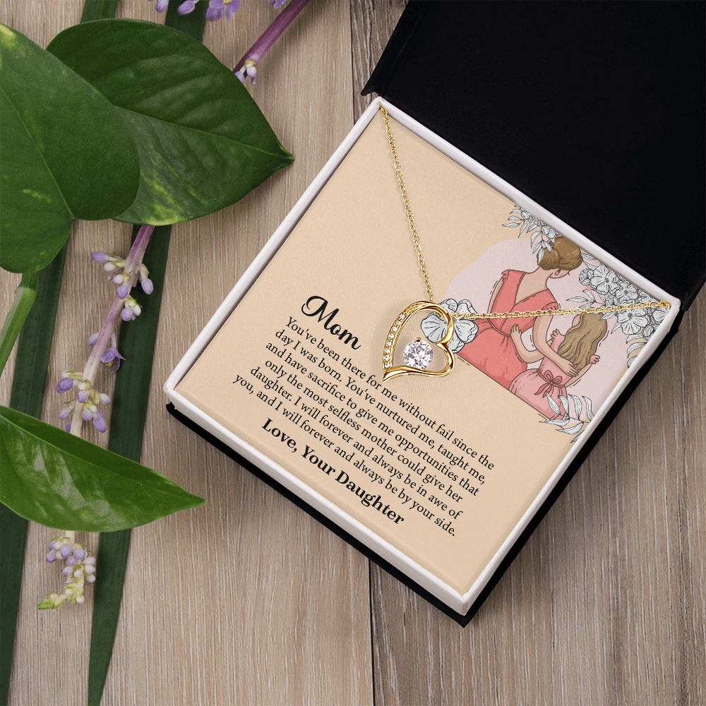 Mom Necklace, Mom Birthday Gift from Daughter, Mothers Day Necklace, Message Card Jewelry For Mom