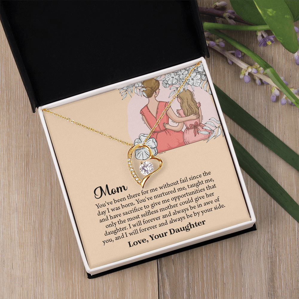 Mom Necklace, Mom Birthday Gift from Daughter, Mothers Day Necklace, Message Card Jewelry For Mom