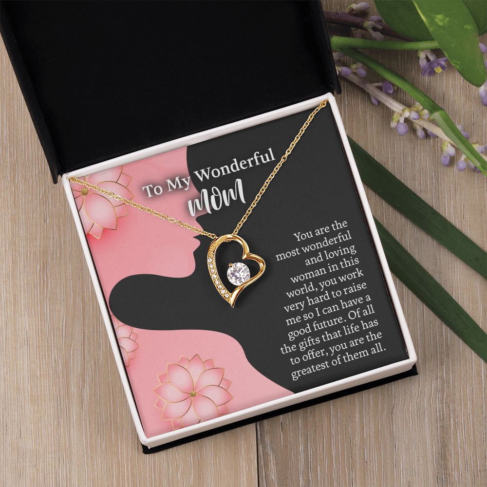 To My Wonderful Mom Necklace, Mothers Day Gift for Mom, Thoughtful Present from Son, Mom Necklace From daughter