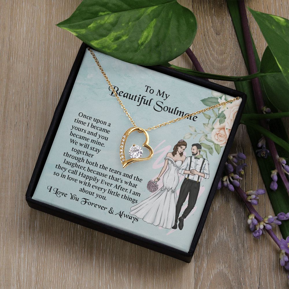 UNIDAZE To My Soulmate Necklace, Forever Love Necklace, Birthday Gift For Her, Valentine Gifts For Her, Gift For Soulmate, Gift For Wife Girlfriend ShineOn Fulfillment C30025TG C30025TR lx-C30025 PB23-WOOD PT-781 TNM-1 USER-188348