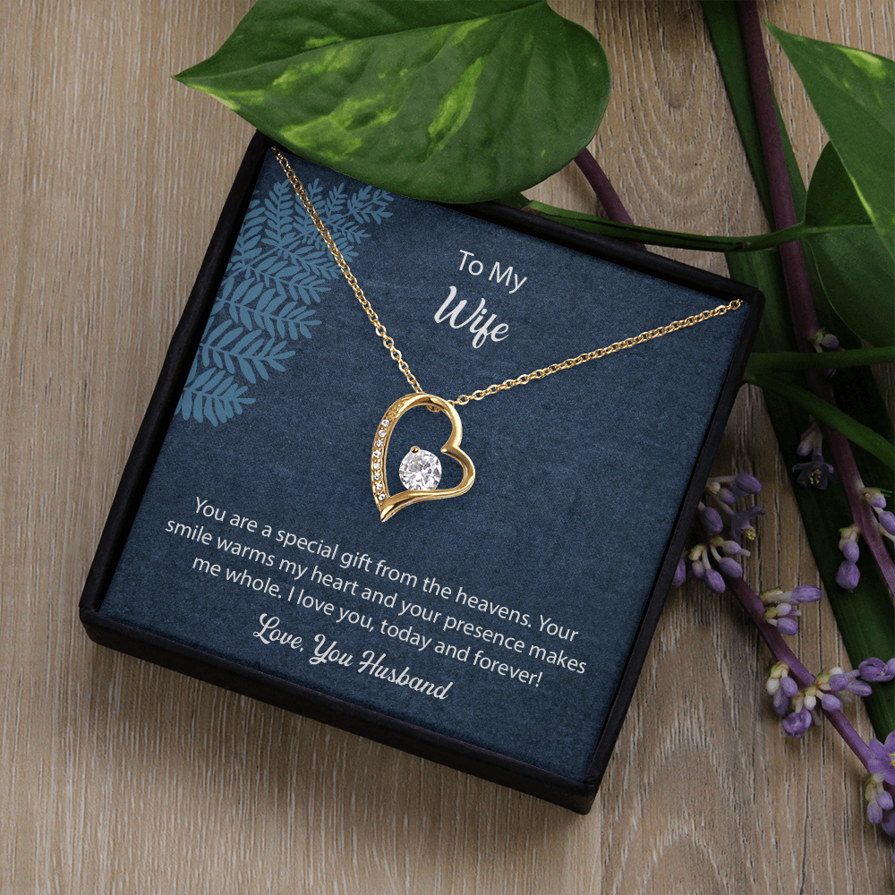 To My Wife Forever Love Necklace, Jewelry For Wife, Anniversary Gift For Wife, Wife Birthday Gift, Necklace For Wife