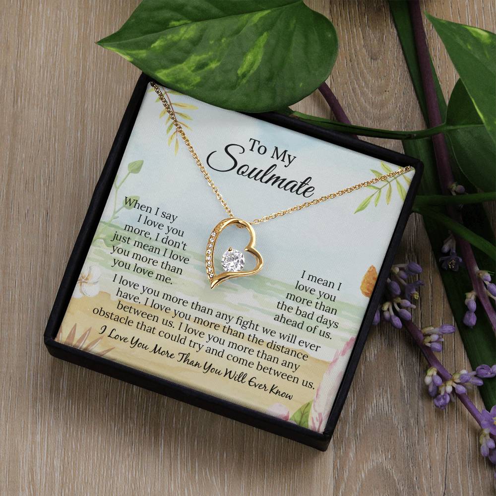 UNIDAZE To My Soulmate Necklace, Soulmate Gift, Soulmate Necklace, Gift For Her, Fiancée Gift, Anniversary Necklace, Gift for Wife ShineOn Fulfillment C30025TG C30025TR lx-C30025 PB23-WOOD PT-781 TNM-1 USER-188348