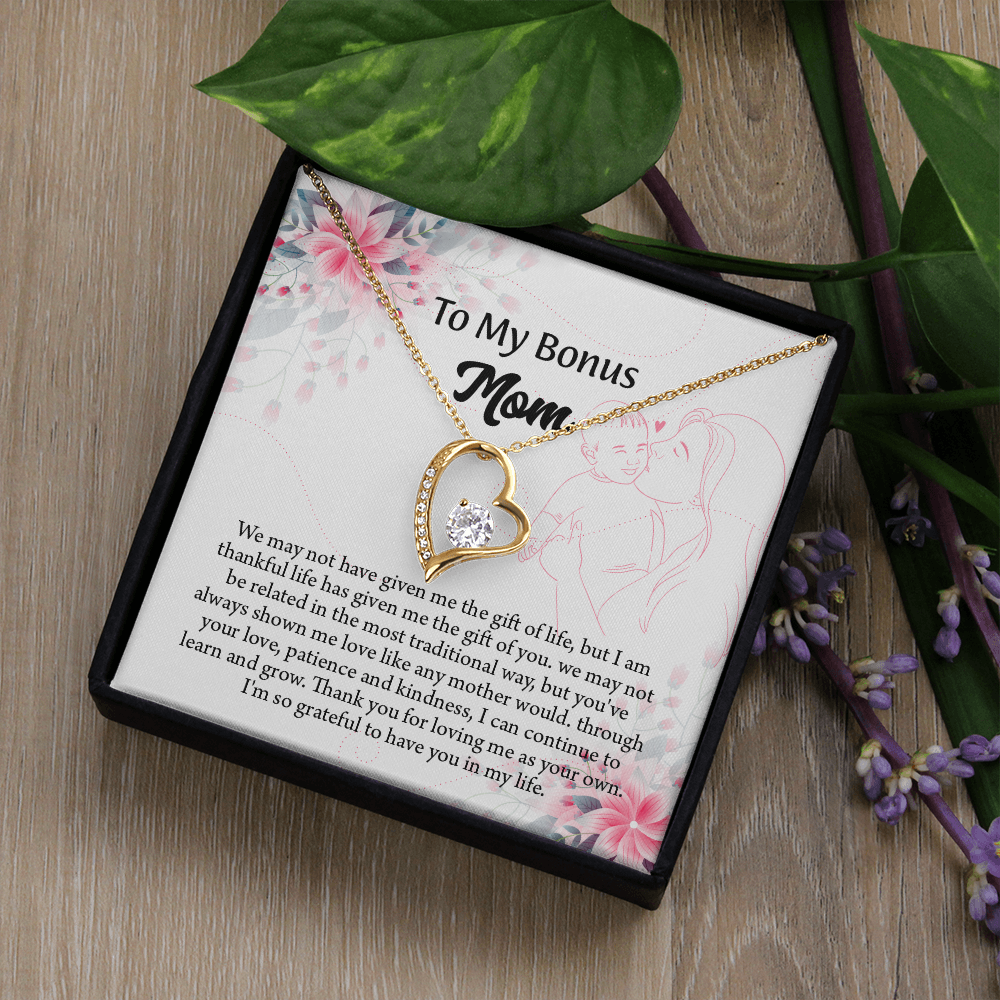 To My Bonus Mom Necklace, Stepmom Necklace, Mothers Day Necklace, Mom Appreciation Gift