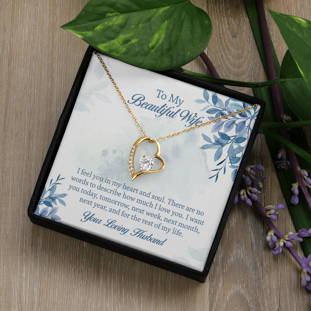 Forever Love Necklace for Wife, Necklace Gift From Husband, Romantic Anniversary gift for Wife, Wife Birthday Gift