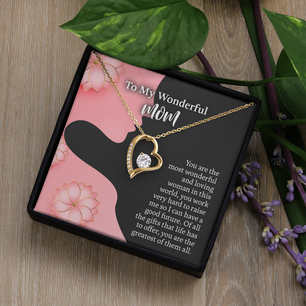 To My Wonderful Mom Necklace, Mothers Day Gift for Mom, Thoughtful Present from Son, Mom Necklace From daughter