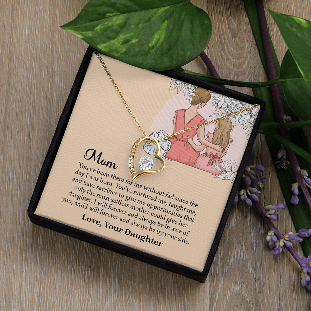 Mom Necklace, Mom Birthday Gift from Daughter, Mothers Day Necklace, Message Card Jewelry For Mom