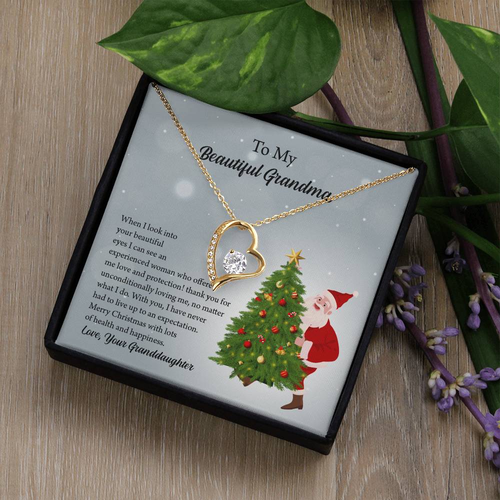 To My Beautiful Grandma Christmas  Forever Love Necklace, Grandma Gift, Gift For Grandma from Granddaughter, Grandma Necklace, Grandma, New Grandma