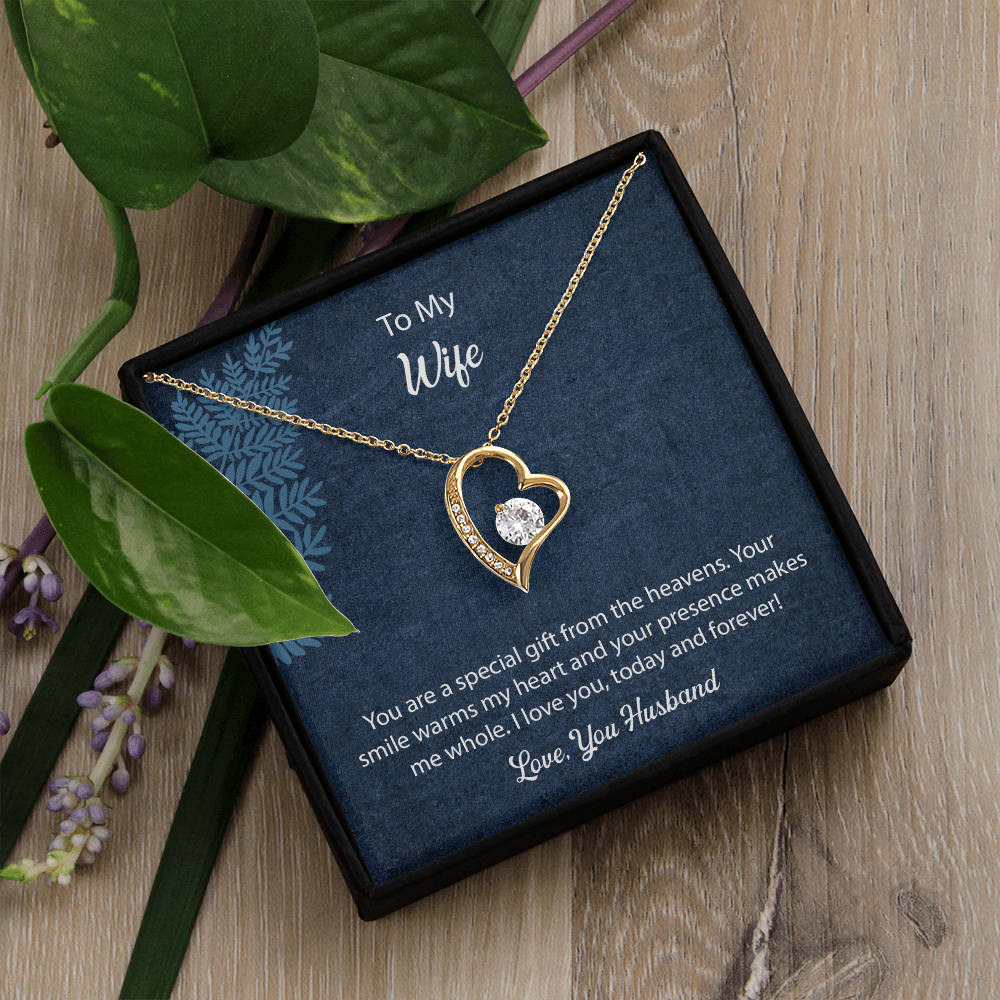 To My Wife Forever Love Necklace, Jewelry For Wife, Anniversary Gift For Wife, Wife Birthday Gift, Necklace For Wife