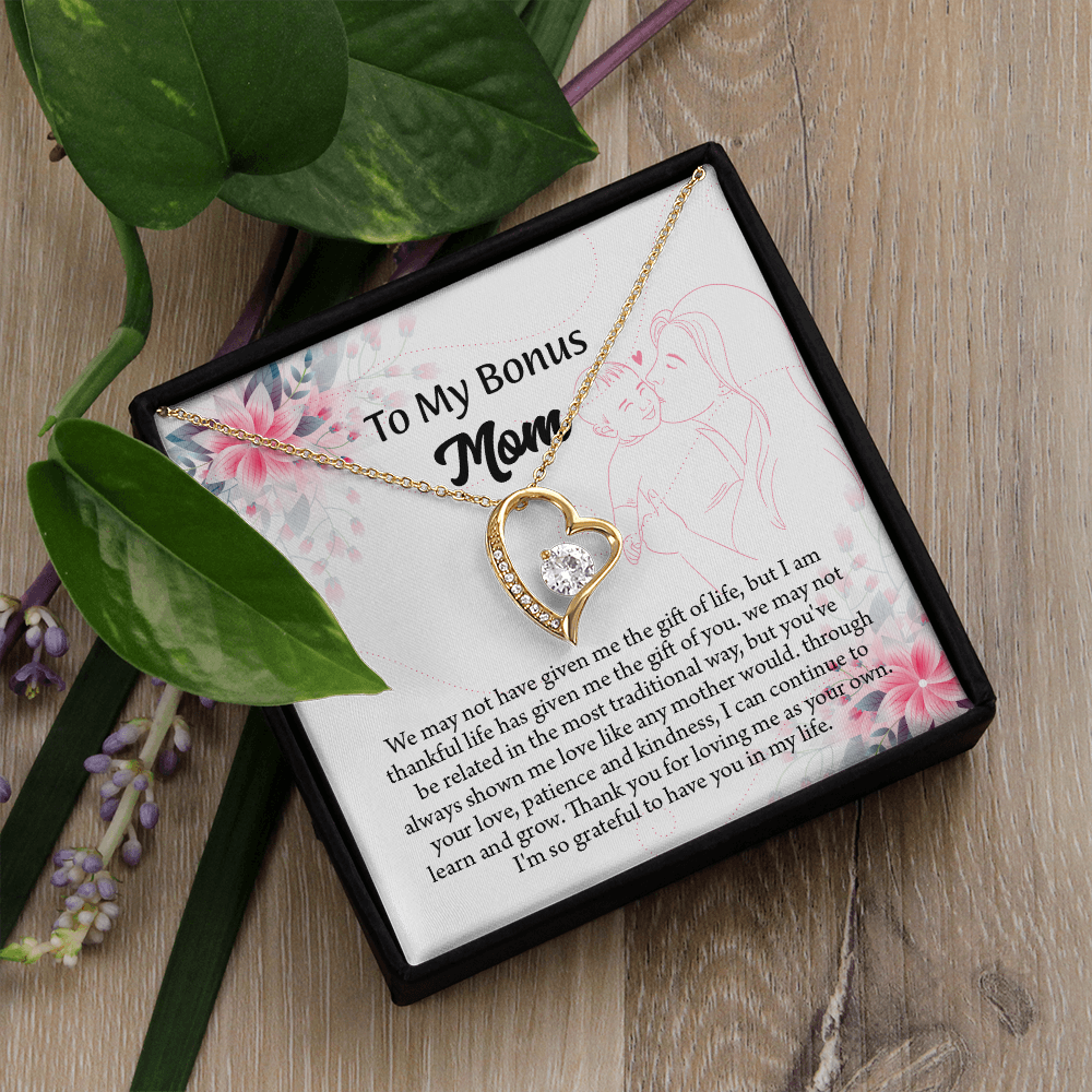 To My Bonus Mom Necklace, Stepmom Necklace, Mothers Day Necklace, Mom Appreciation Gift