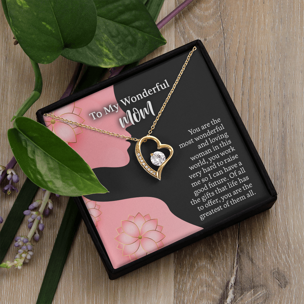 To My Wonderful Mom Necklace, Mothers Day Gift for Mom, Thoughtful Present from Son, Mom Necklace From daughter