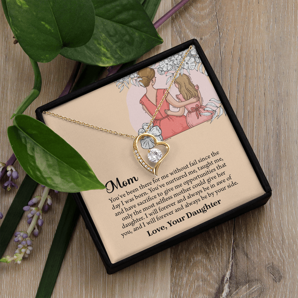 Mom Necklace, Mom Birthday Gift from Daughter, Mothers Day Necklace, Message Card Jewelry For Mom