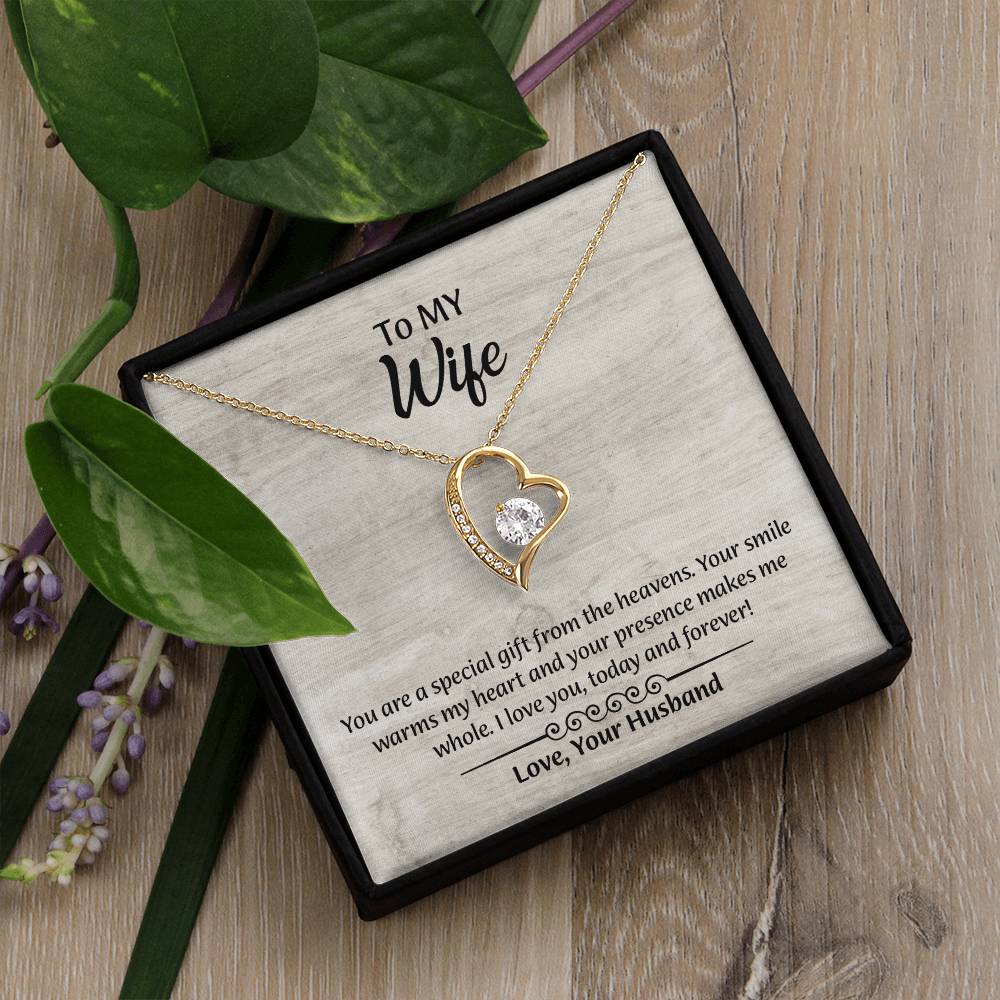 To My Wife Forever Love Necklace, Wife Jewelry, Romantic Anniversary Gift for Wife, Wife Birthday Gift, Necklace for Wife