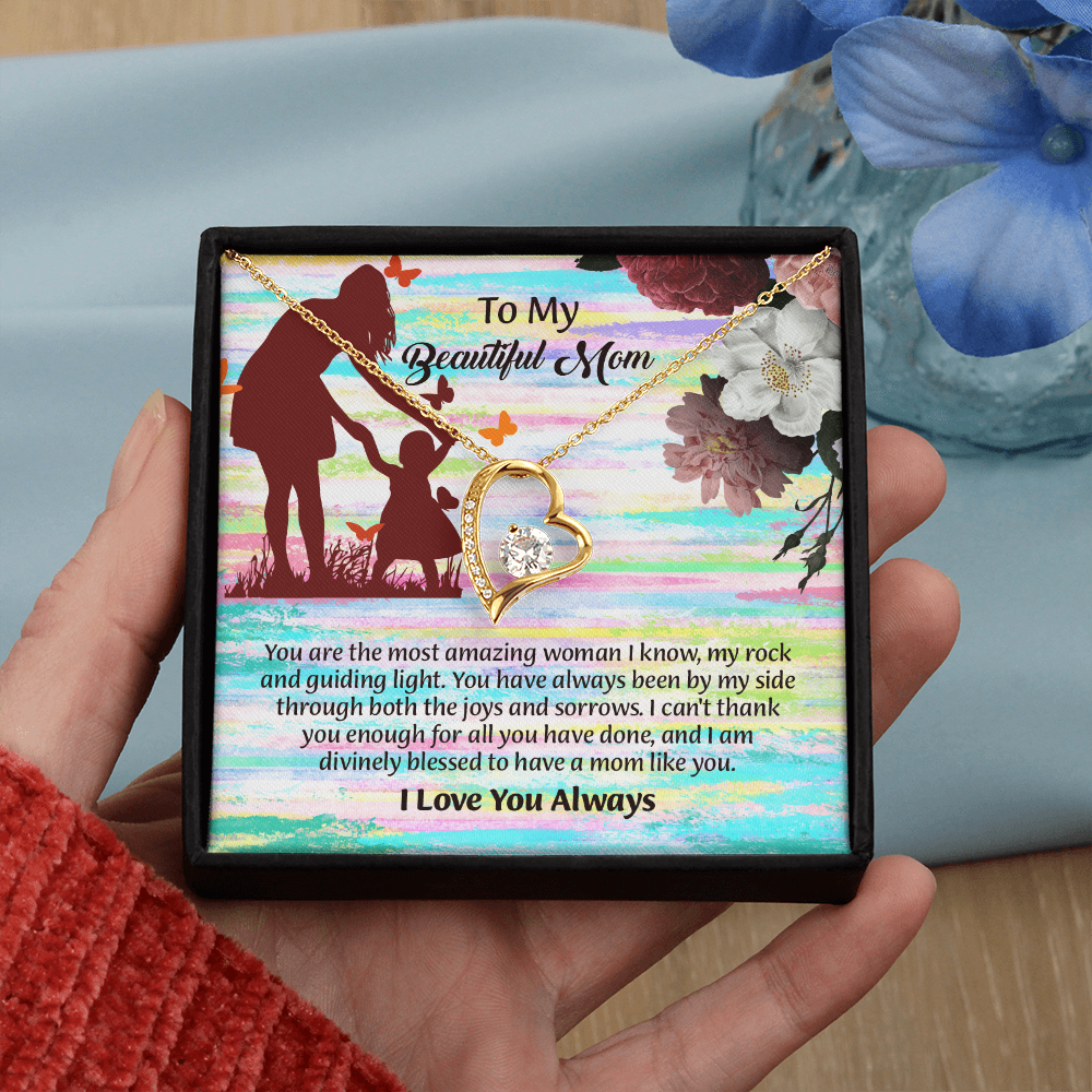 To My Beautiful Mom Necklace, Mothers Day Gift To Mom, Thoughtful Present from Son, Mom Necklace From daughter