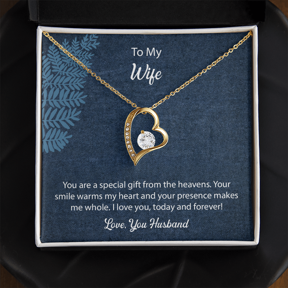 To My Wife Forever Love Necklace, Jewelry For Wife, Anniversary Gift For Wife, Wife Birthday Gift, Necklace For Wife