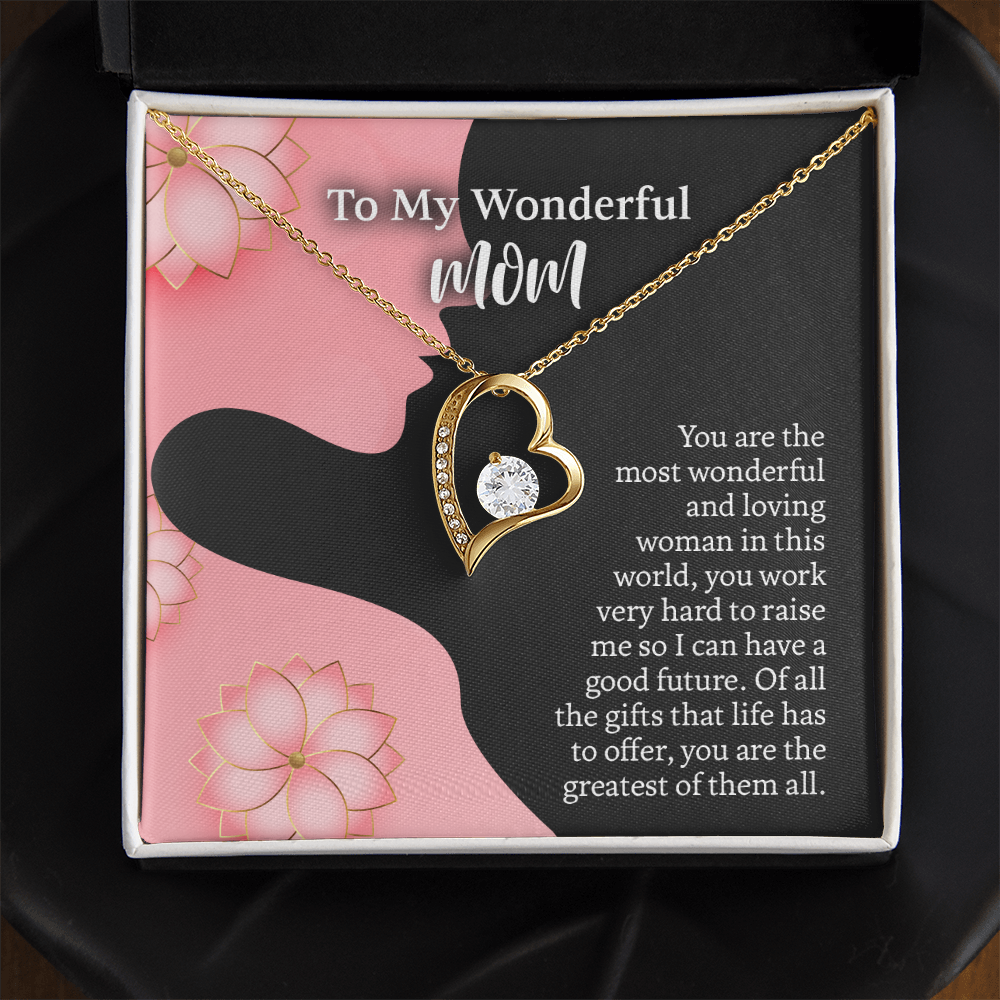 To My Wonderful Mom Necklace, Mothers Day Gift for Mom, Thoughtful Present from Son, Mom Necklace From daughter