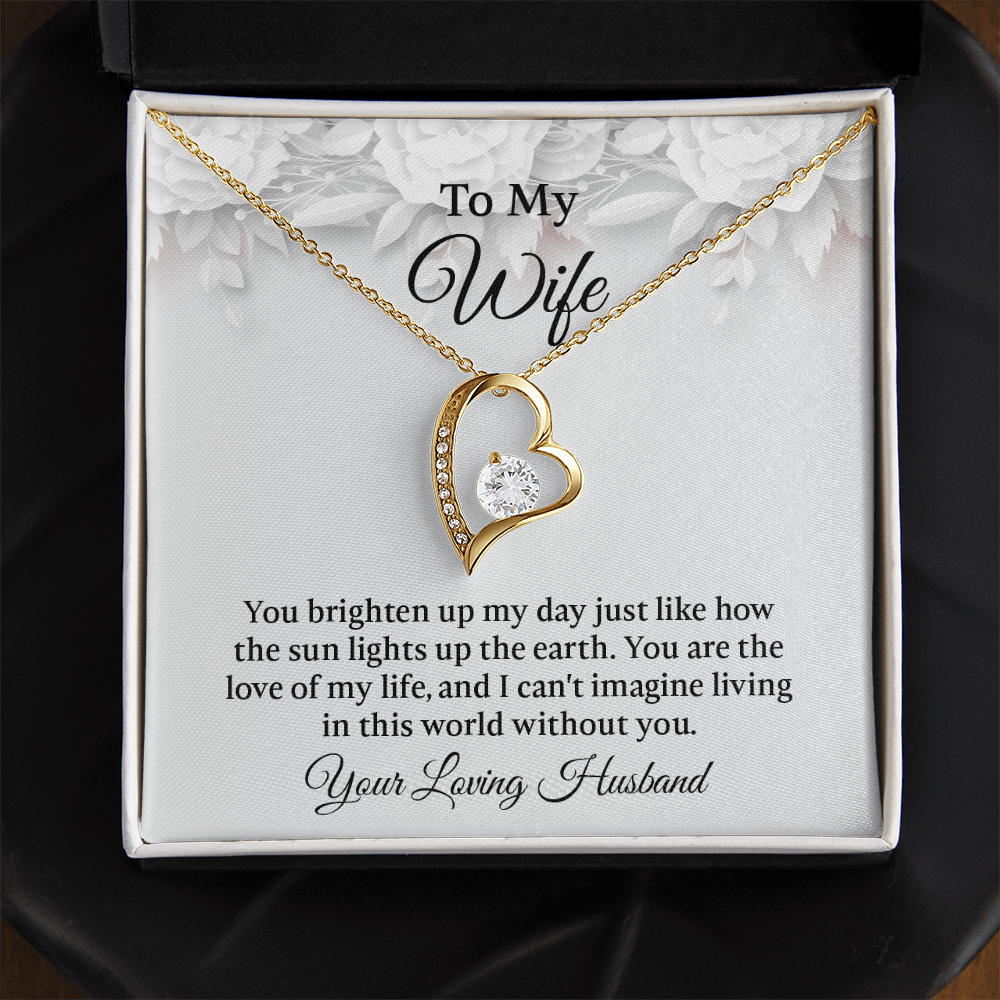 To My Wife Forever Love Necklace, Wife Jewelry, Necklace for Wife, Anniversary Gift for Wife, Wife Birthday Gift