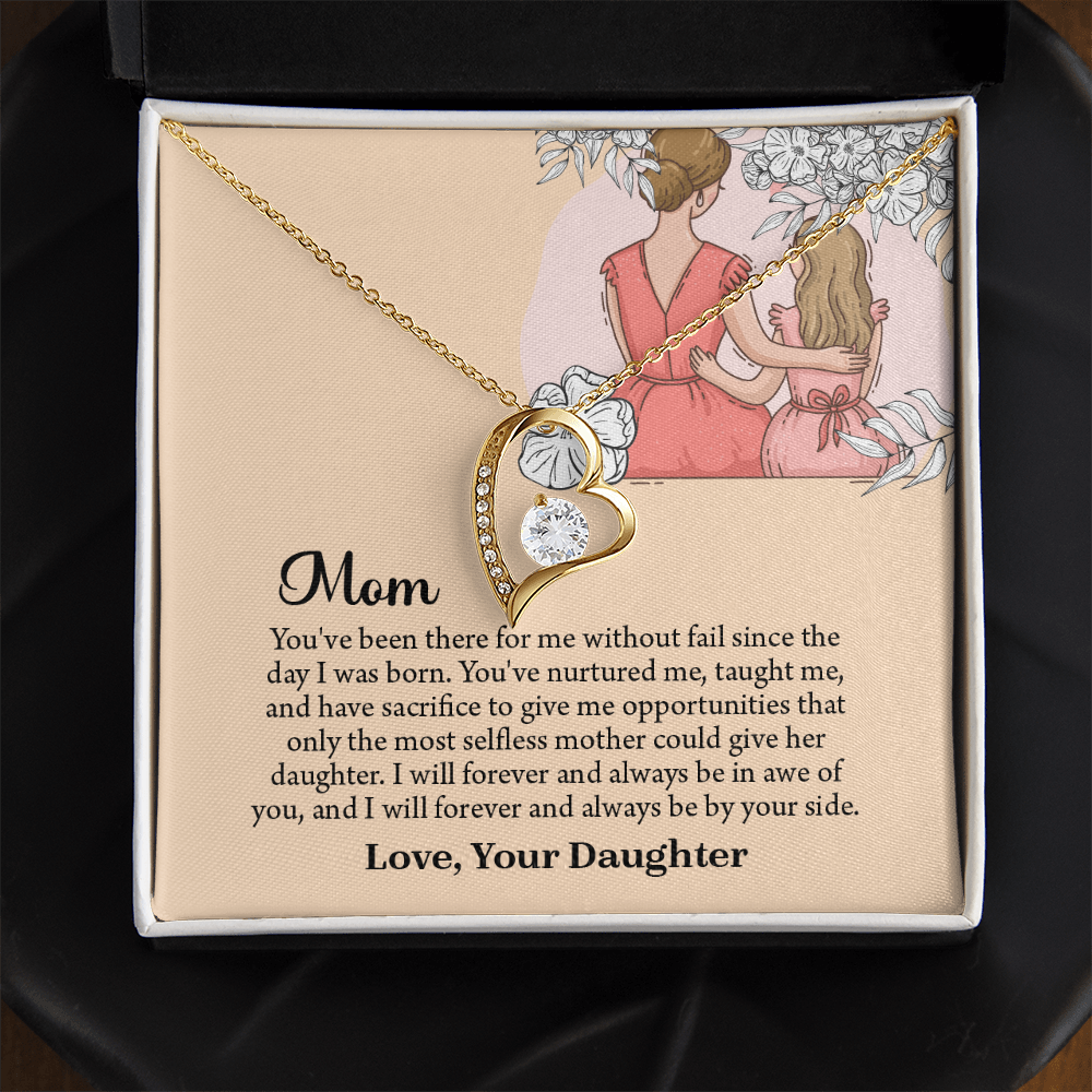 Mom Necklace, Mom Birthday Gift from Daughter, Mothers Day Necklace, Message Card Jewelry For Mom