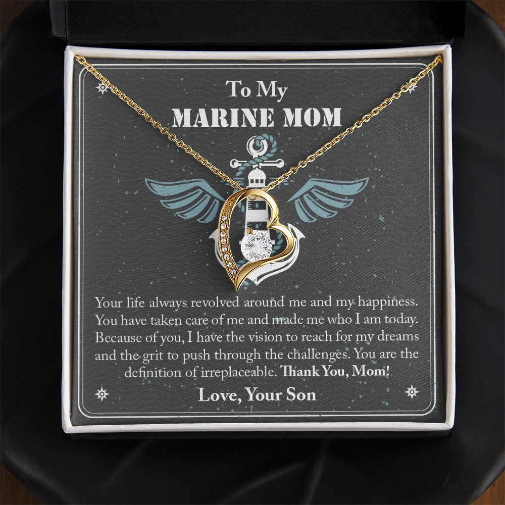 To My Marine Mom Forever Love Necklace, Military Mom Necklace, Gift For Mom Necklace, Marine Mom Gifts, Army Mom, Marine Necklace