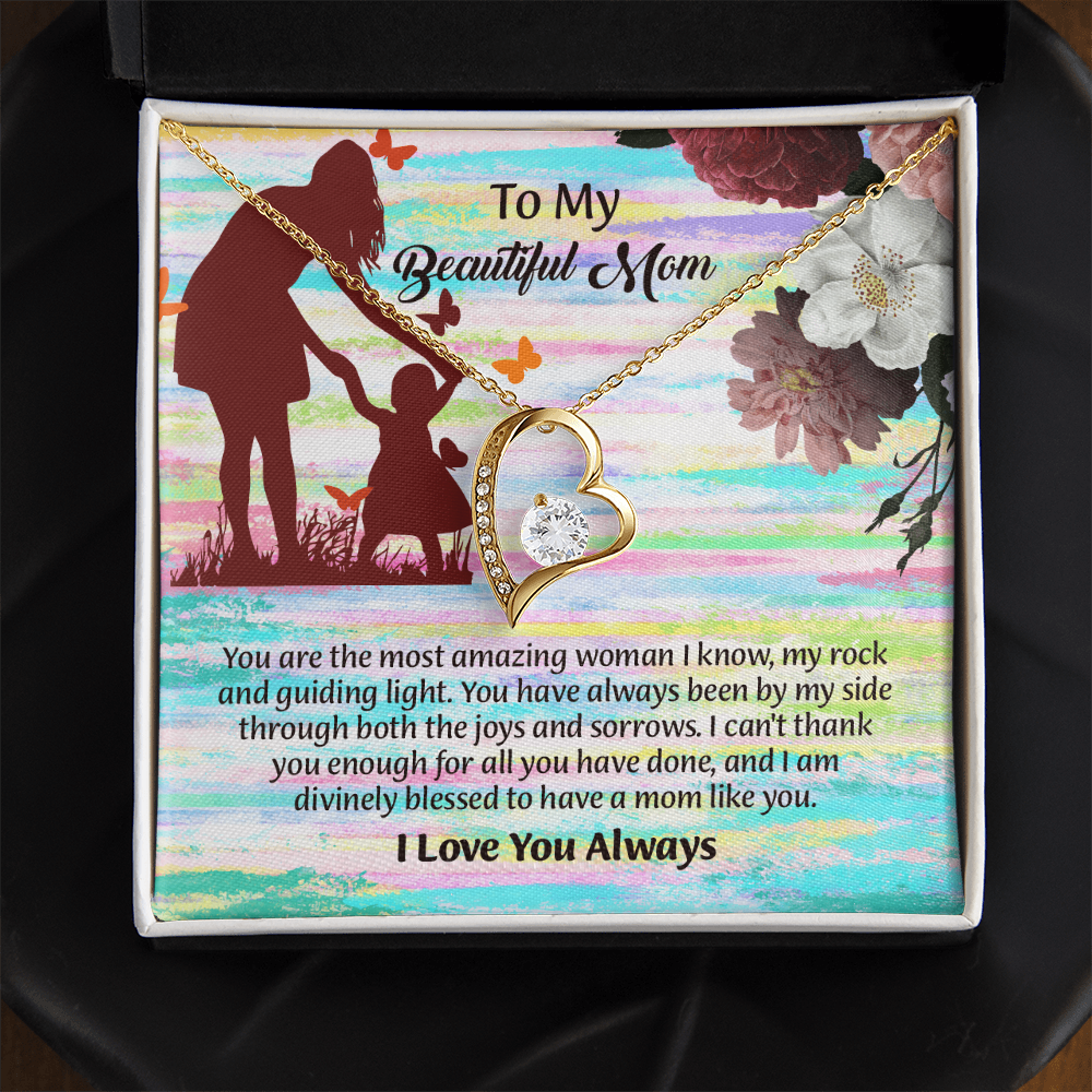 To My Beautiful Mom Necklace, Mothers Day Gift To Mom, Thoughtful Present from Son, Mom Necklace From daughter